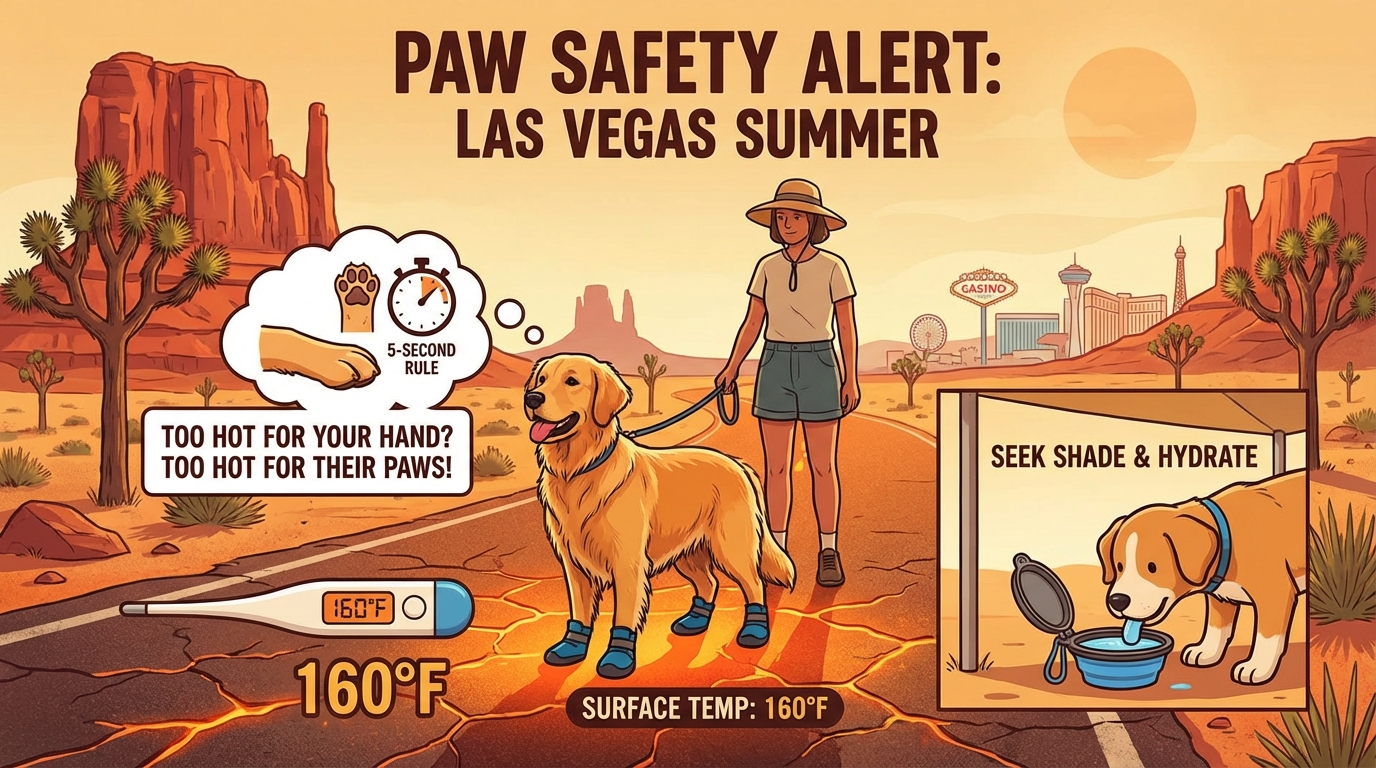 Hot Pavement Paw Burns: A Henderson Vet's Guide for Dog Owners
